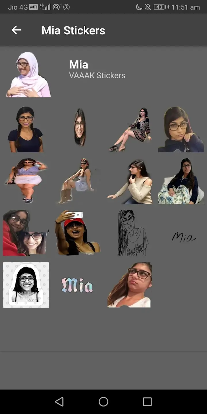 Mia Khalifa Stickers Whatsapp