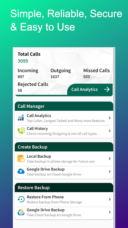 Cally - Call Backup & Recover apk