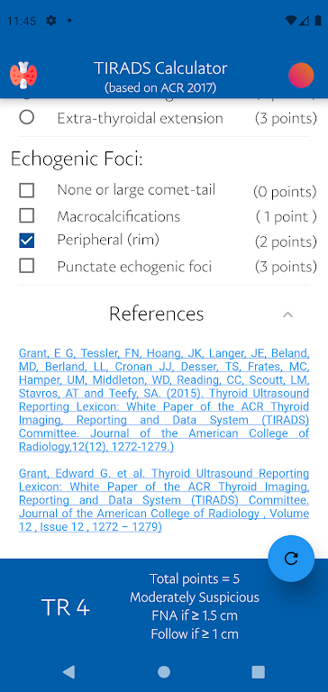 TIRADS Calculator