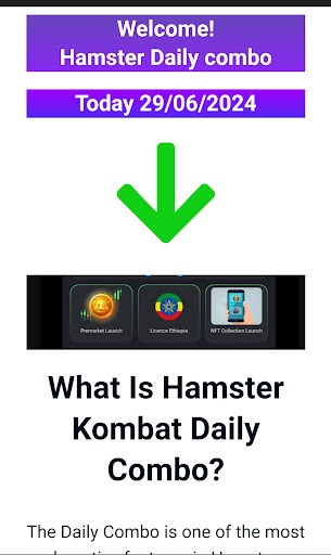 Hamster Combat Daily Combo