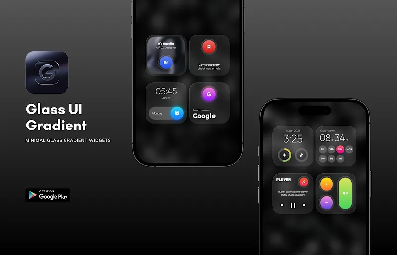 Glass UI Gradient KWGT