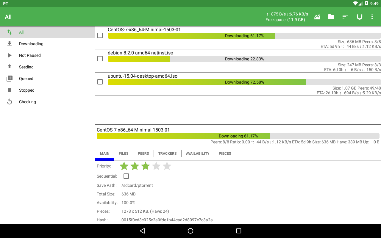 PTorrent - torrent application PTorrent - torrent application