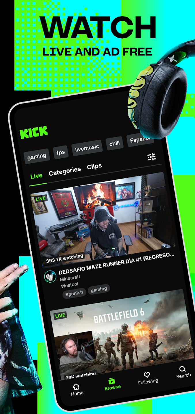 Kick Live Streaming