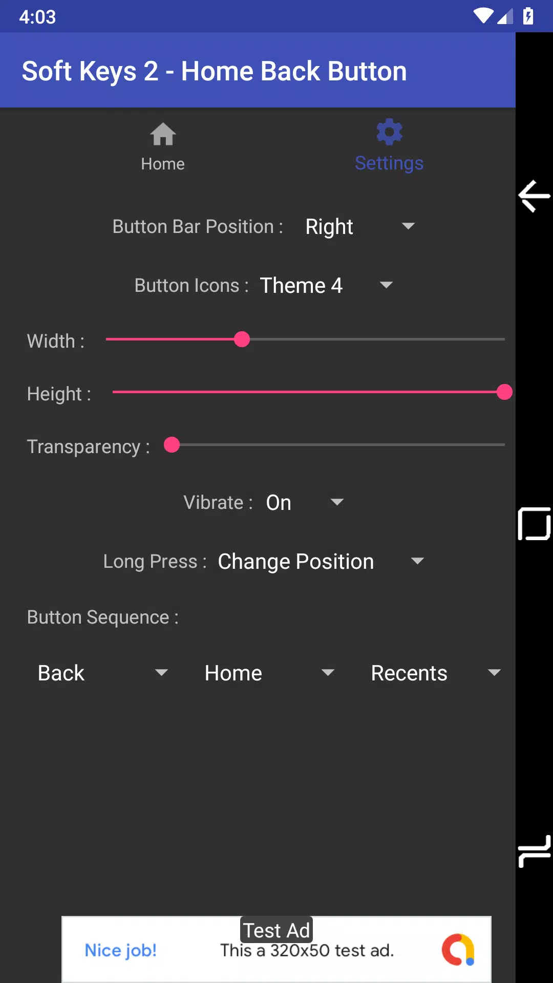 Soft Keys 2 - Home Back Button