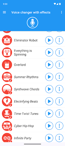 Voice changer with effects