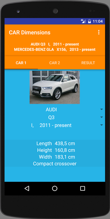 Car size comparison tool Car size comparison tool