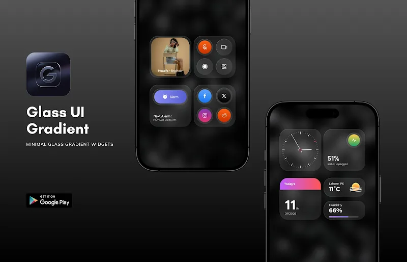 Glass UI Gradient KWGT