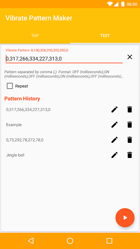Vibrate Pattern Maker Vibrate Pattern Maker