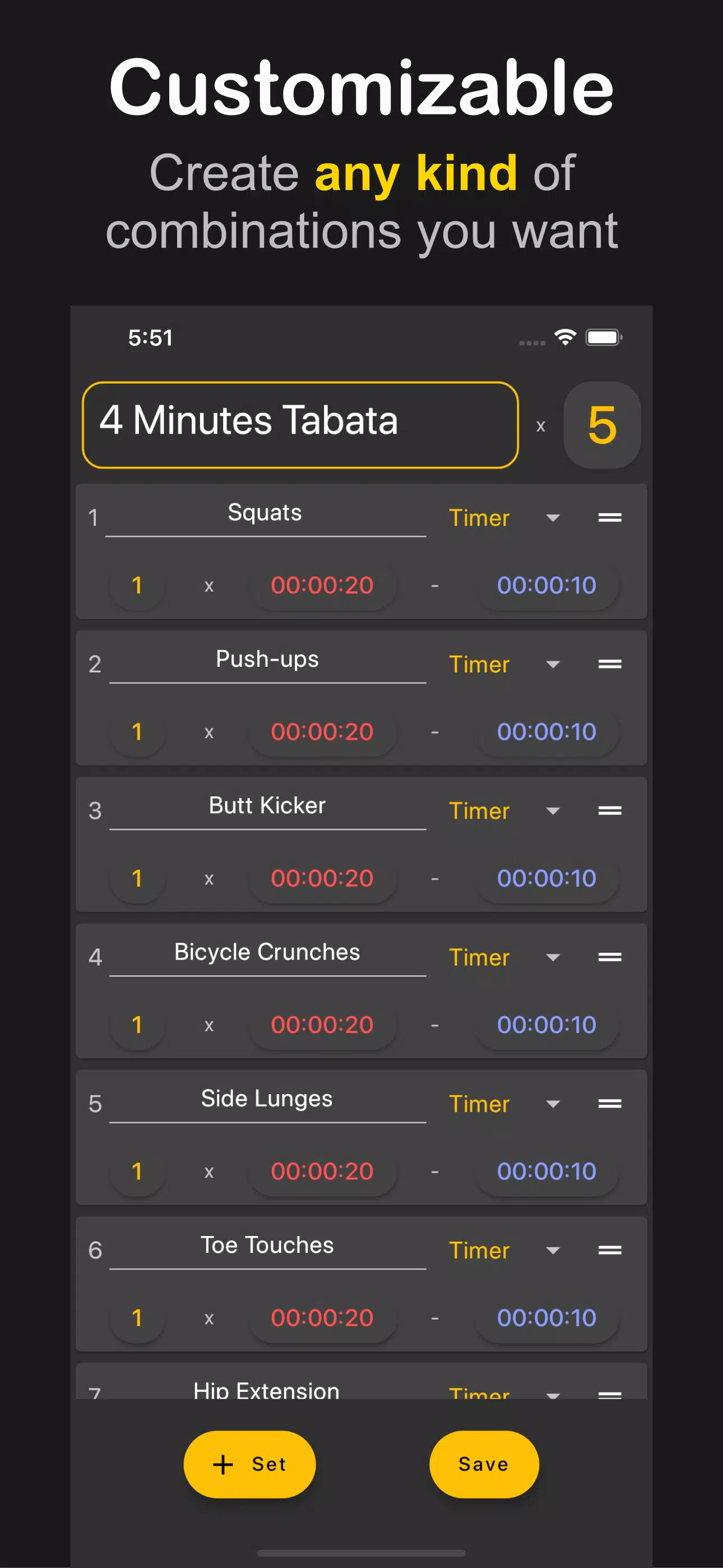Interval Timer: Custom Workout