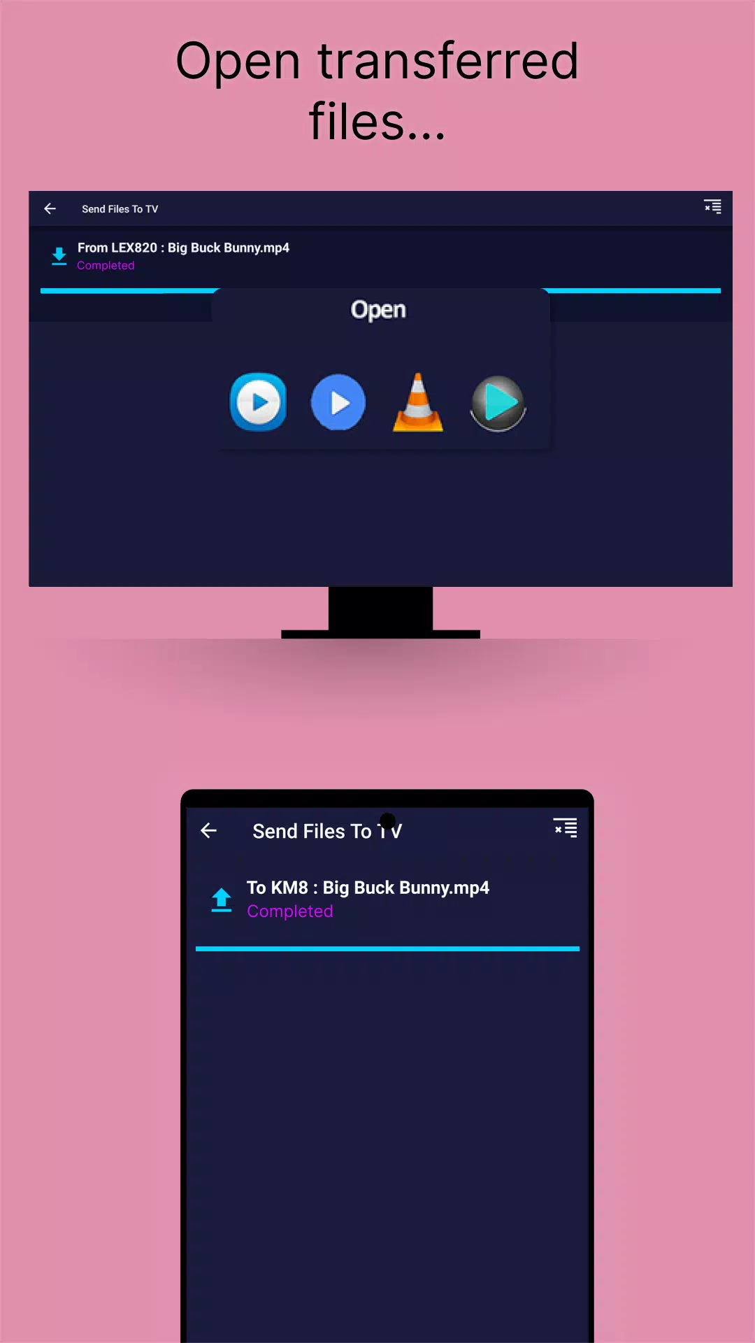 Send files to TV