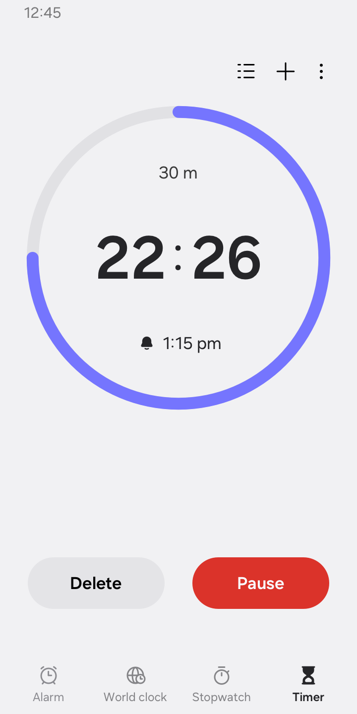Samsung Clock