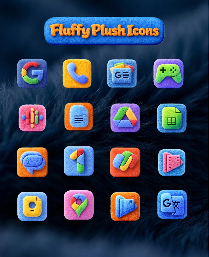 Fluffy 3D Plush Icons