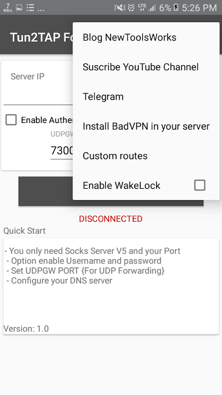 Tun2TAP Socks/HTTP to VPN Tun2TAP Socks/HTTP to VPN