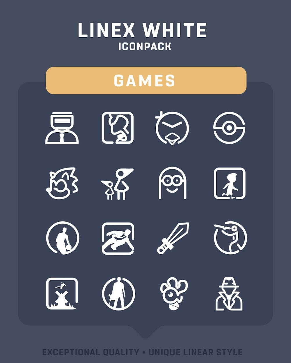 LineX White Icon Pack