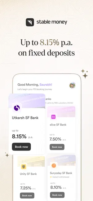 Stable Money: Earn 9.10% on FD