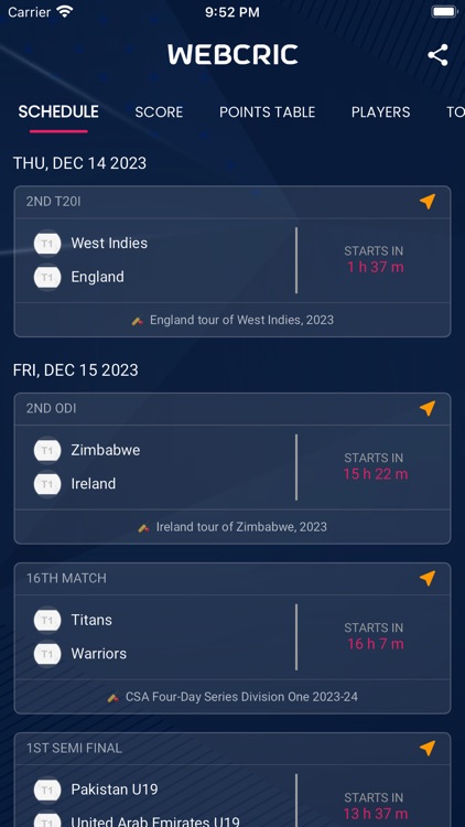 WebCric App WebCric App