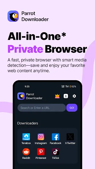 Parrot Downloader & Browser