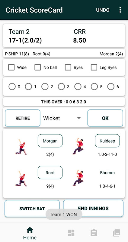 Cricket scoreboard