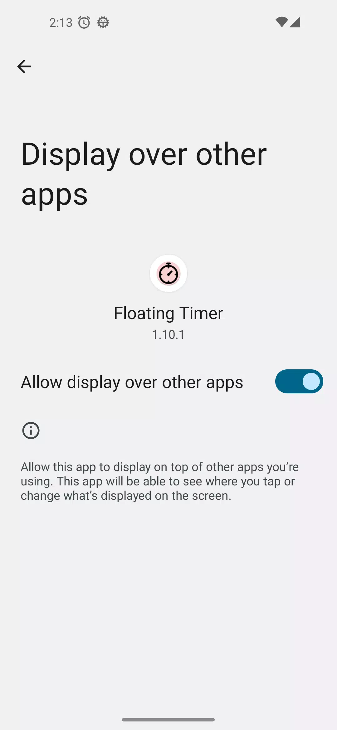 Floating Timer