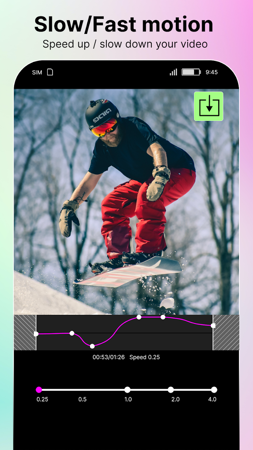 Slow Motion Fast Motion Video app