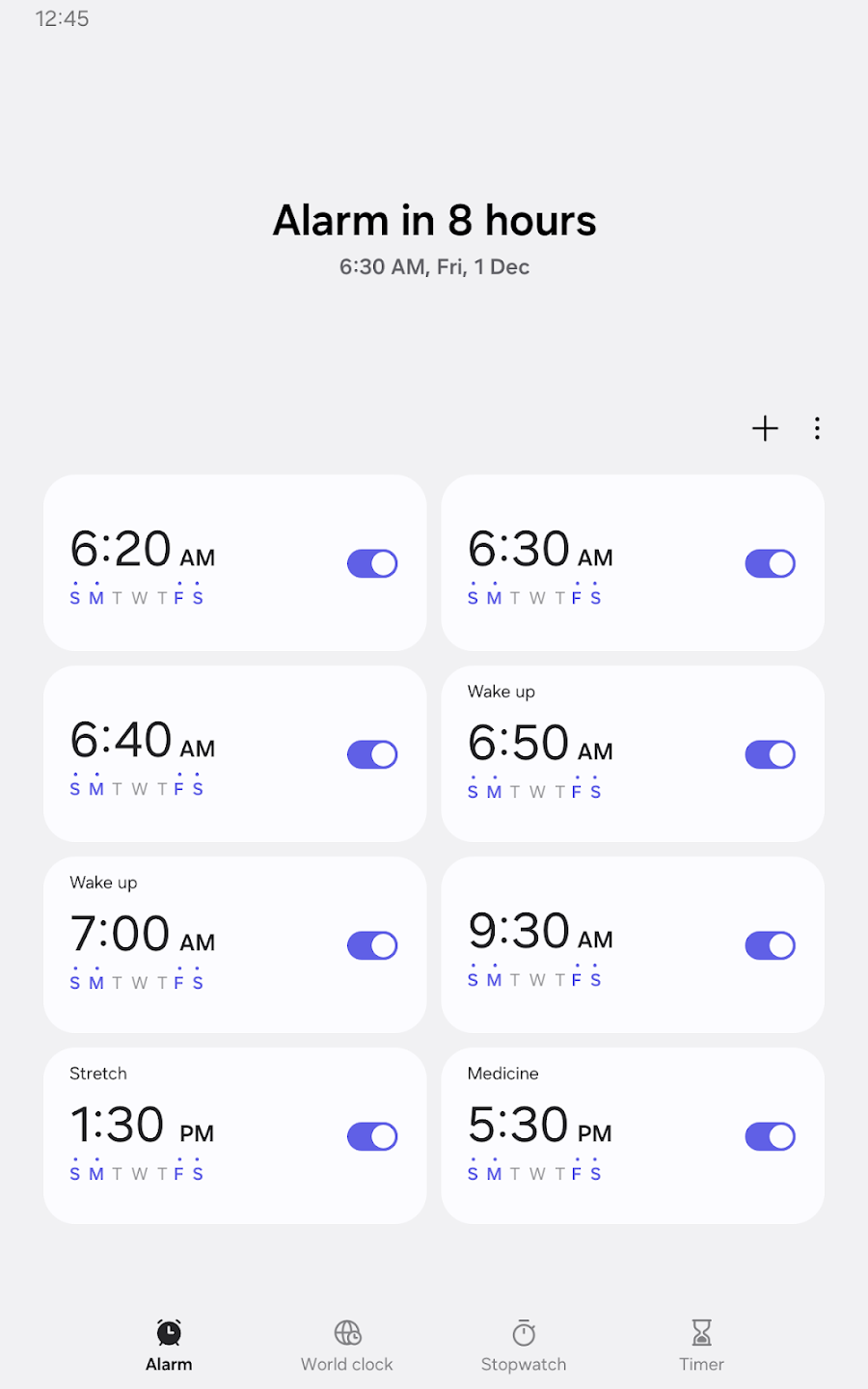 Samsung Clock