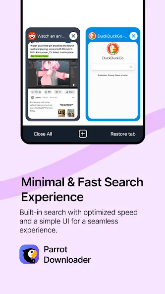 Parrot Downloader & Browser