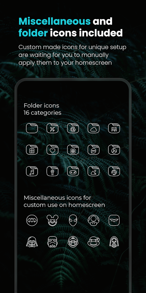 Vera Outline White Icon Pack