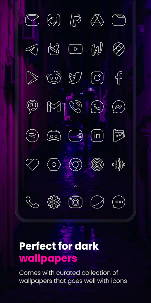 Vera Outline White Icon Pack