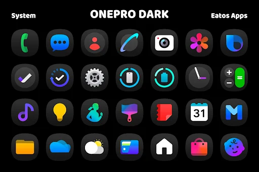 OnePro (Dark) Icon Pack OnePro (Dark) Icon Pack