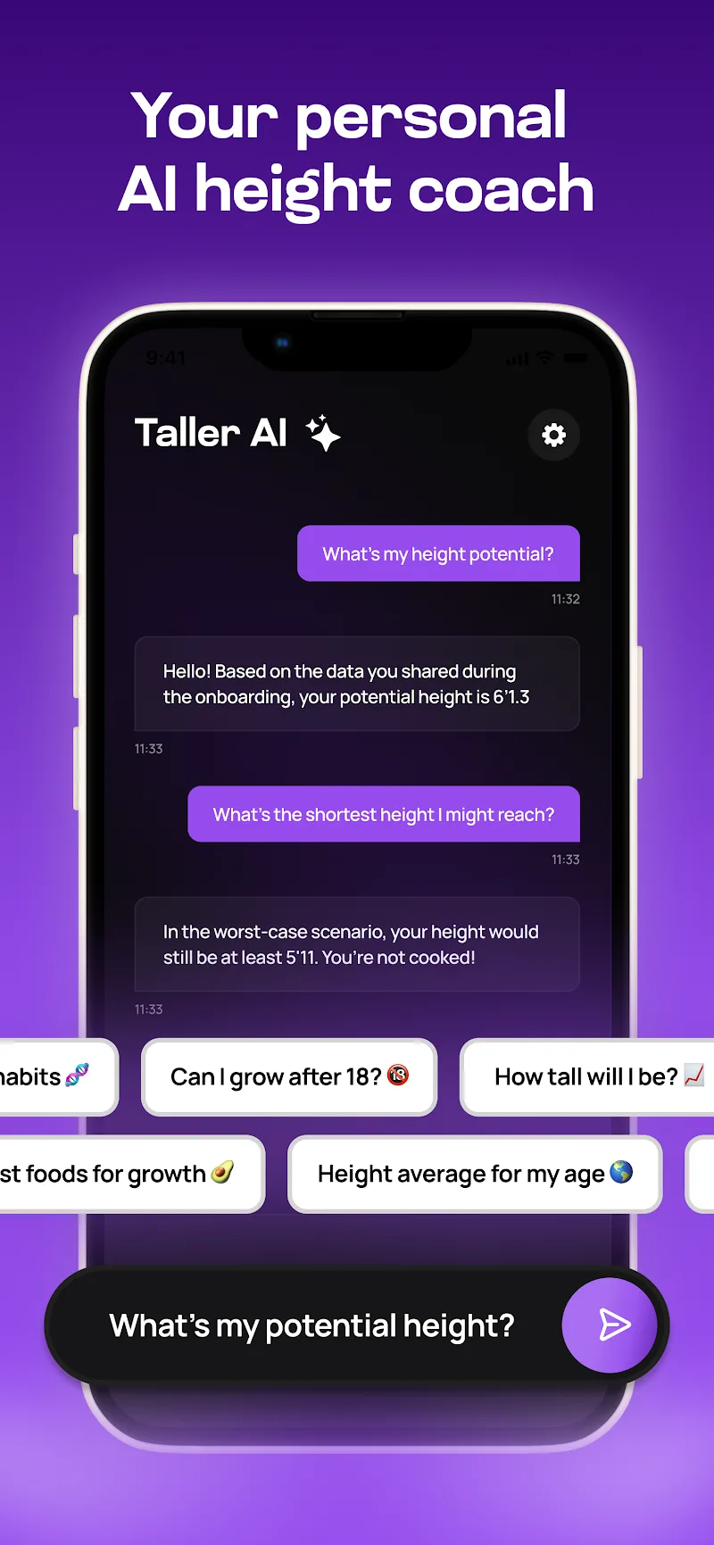 Taller - Maximize your height