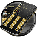 Dialer Theme Metal Gold Dots
