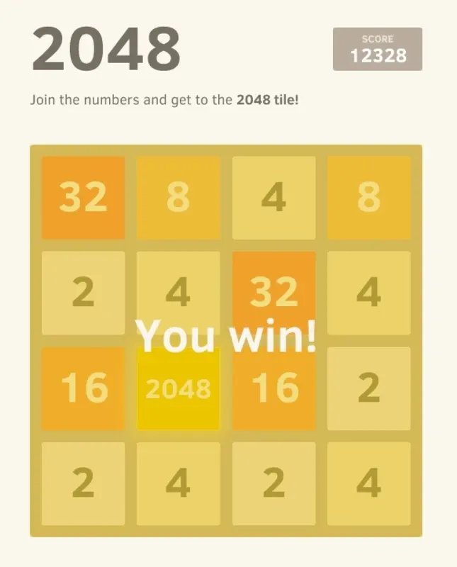 2048 Number Puzzle game