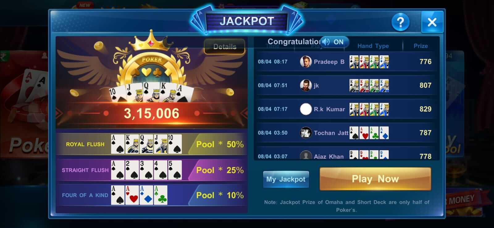 Mojoo Poker Pool