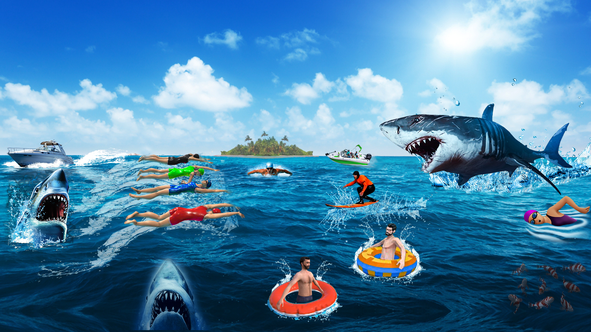 Shark Attack Games Offline