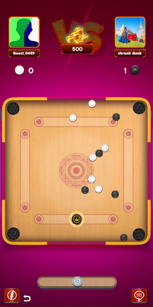 Carrom board game & carom pool