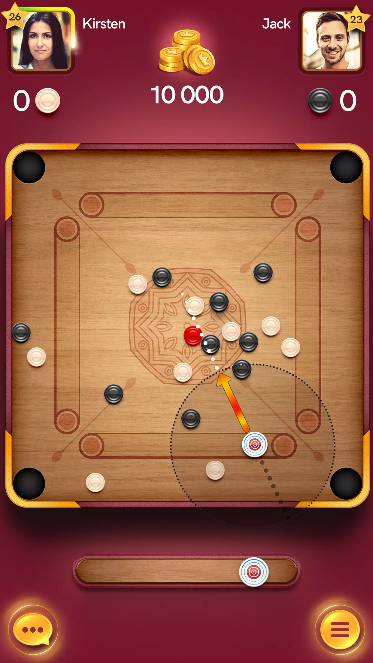Carrom board game:Disc Game