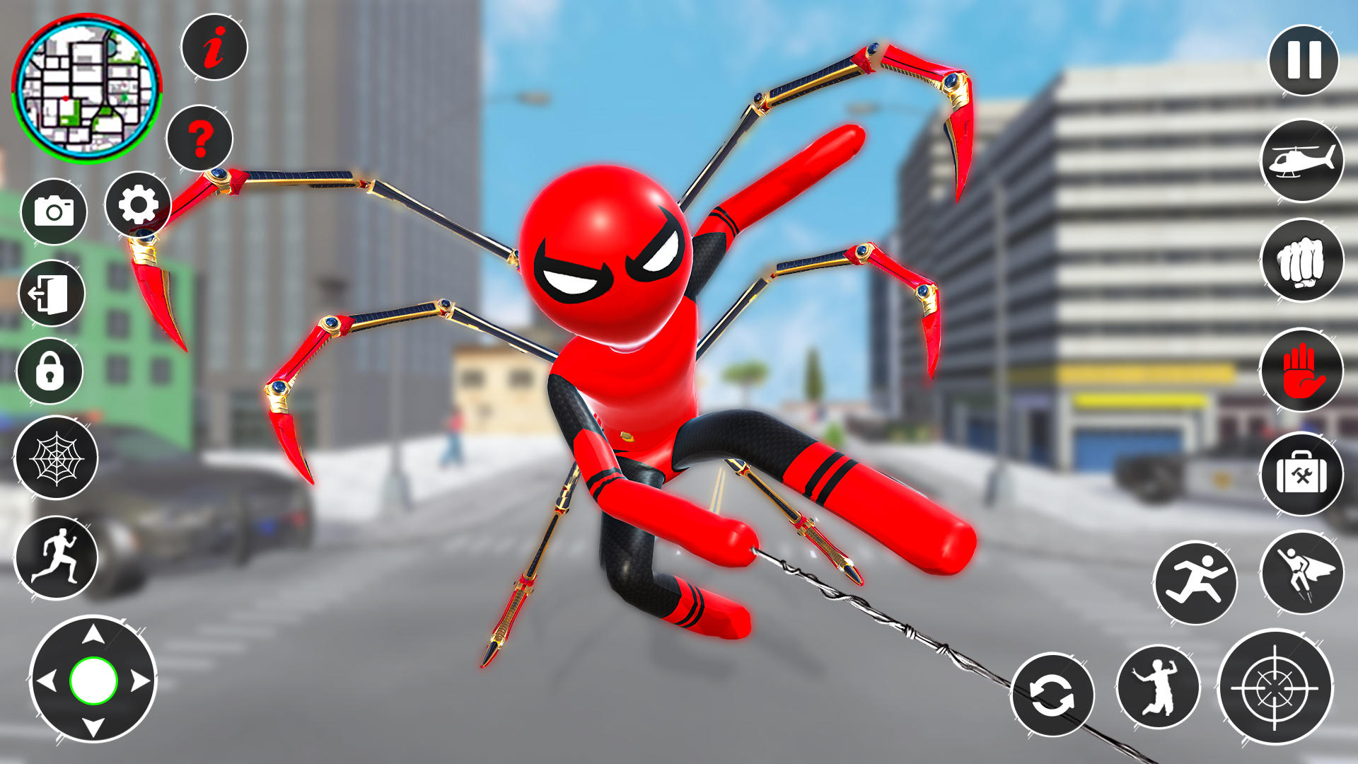 Stickman Rope Hero Spider Game