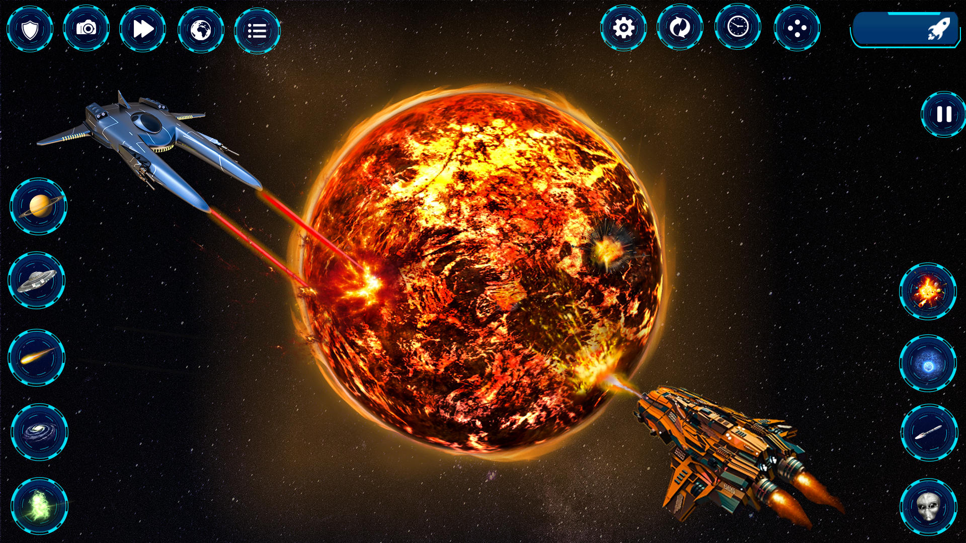 solar planet destroying game