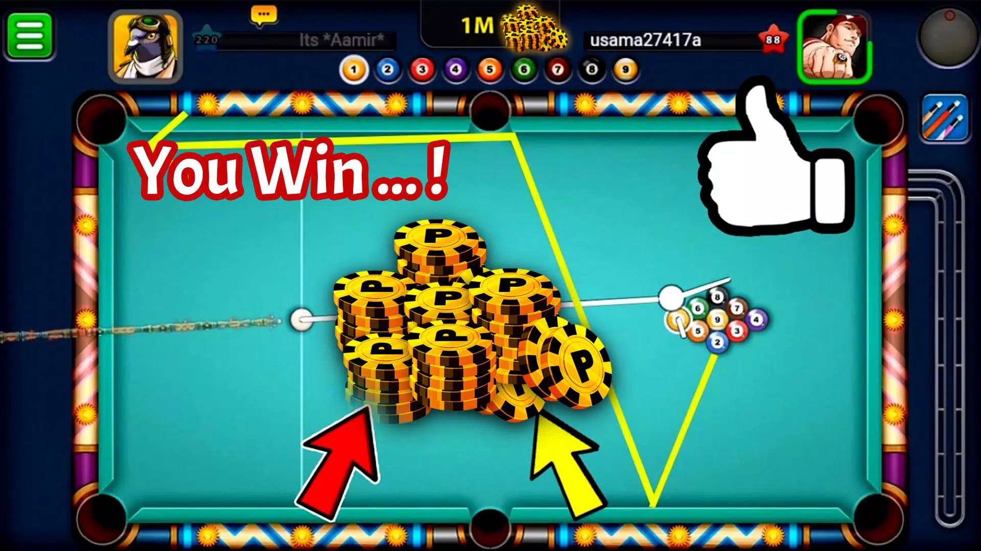 Unlimited coin for 8 ball pool walkthrough