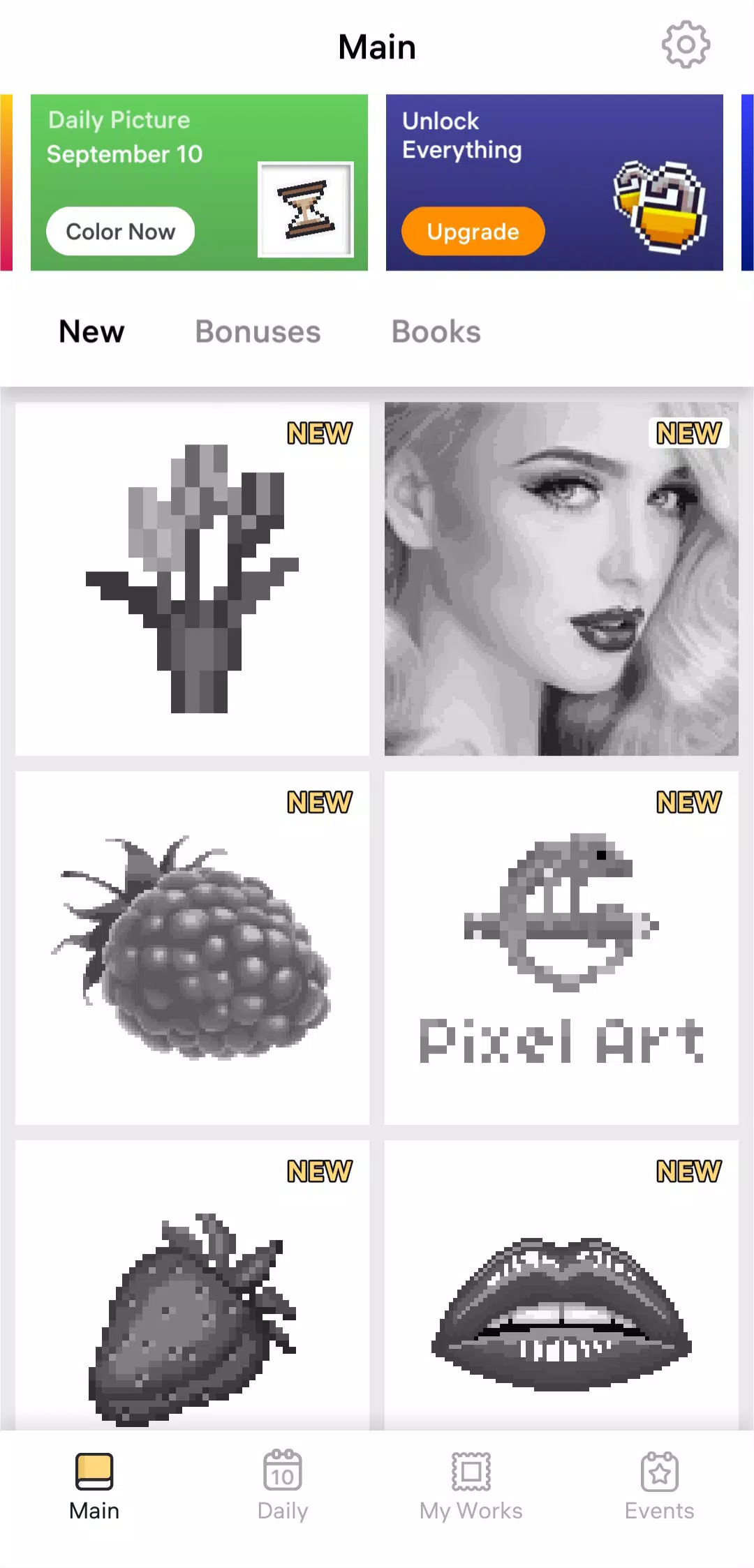 Pixel Art: Color by Number