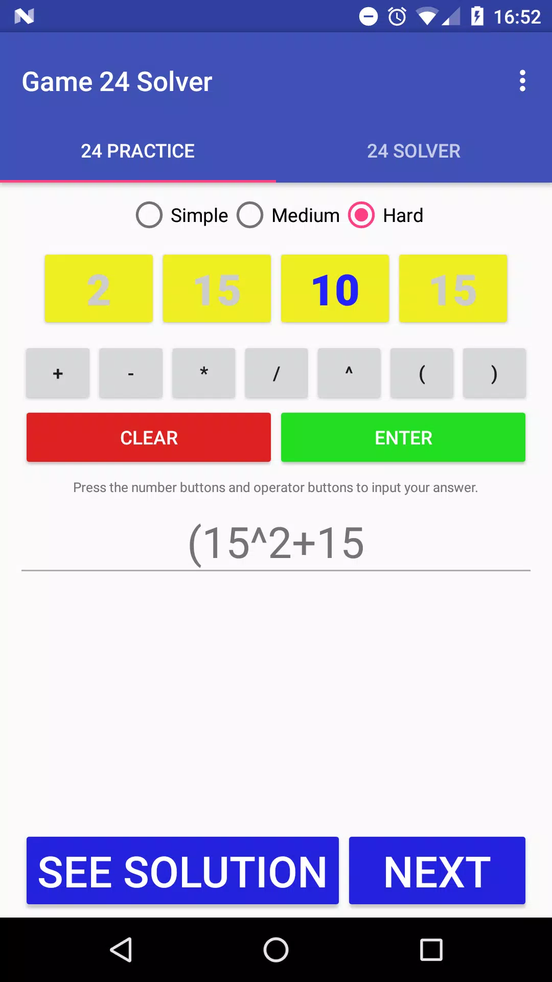 Math Game 24