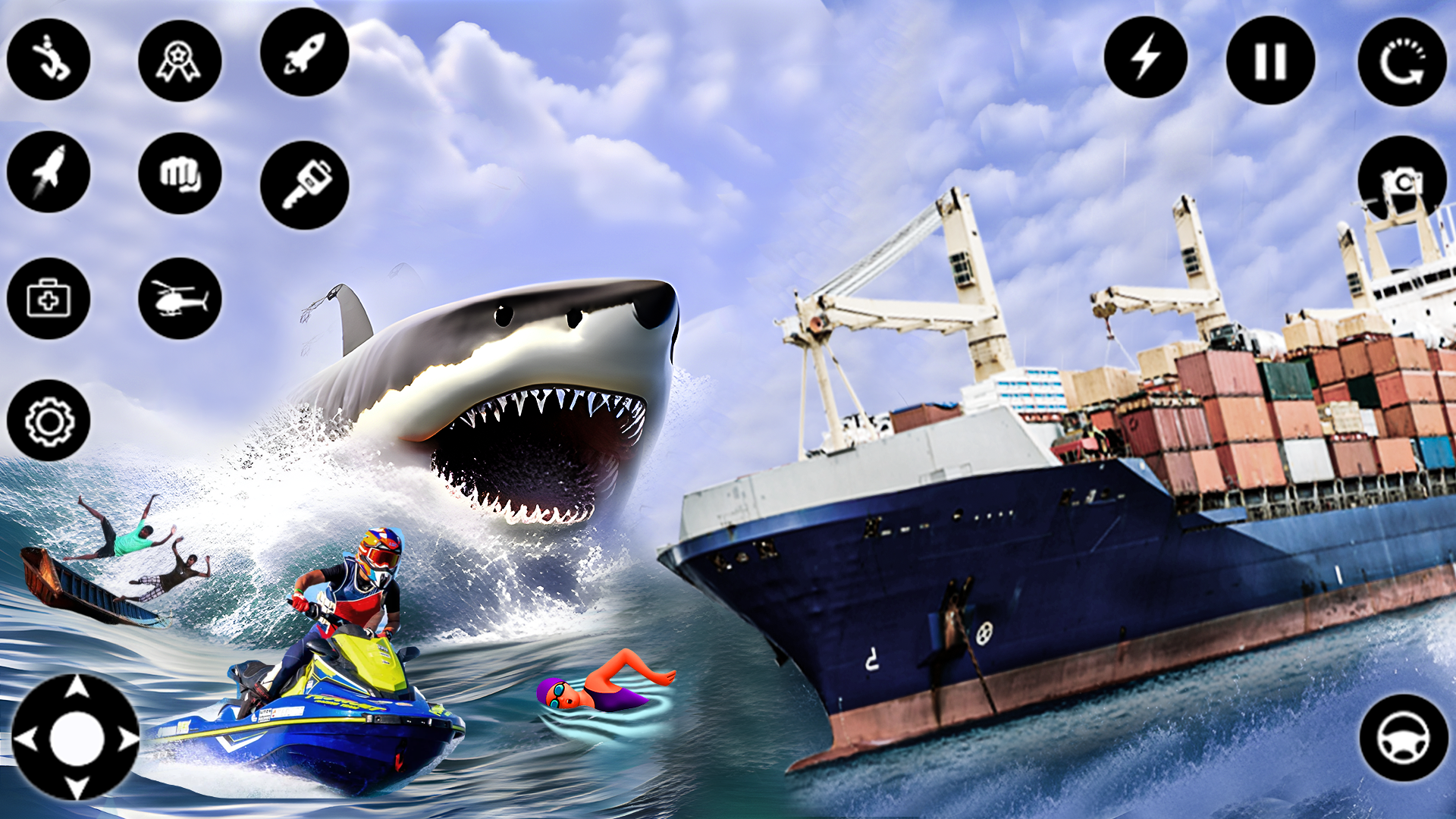 Shark Attack Games Offline