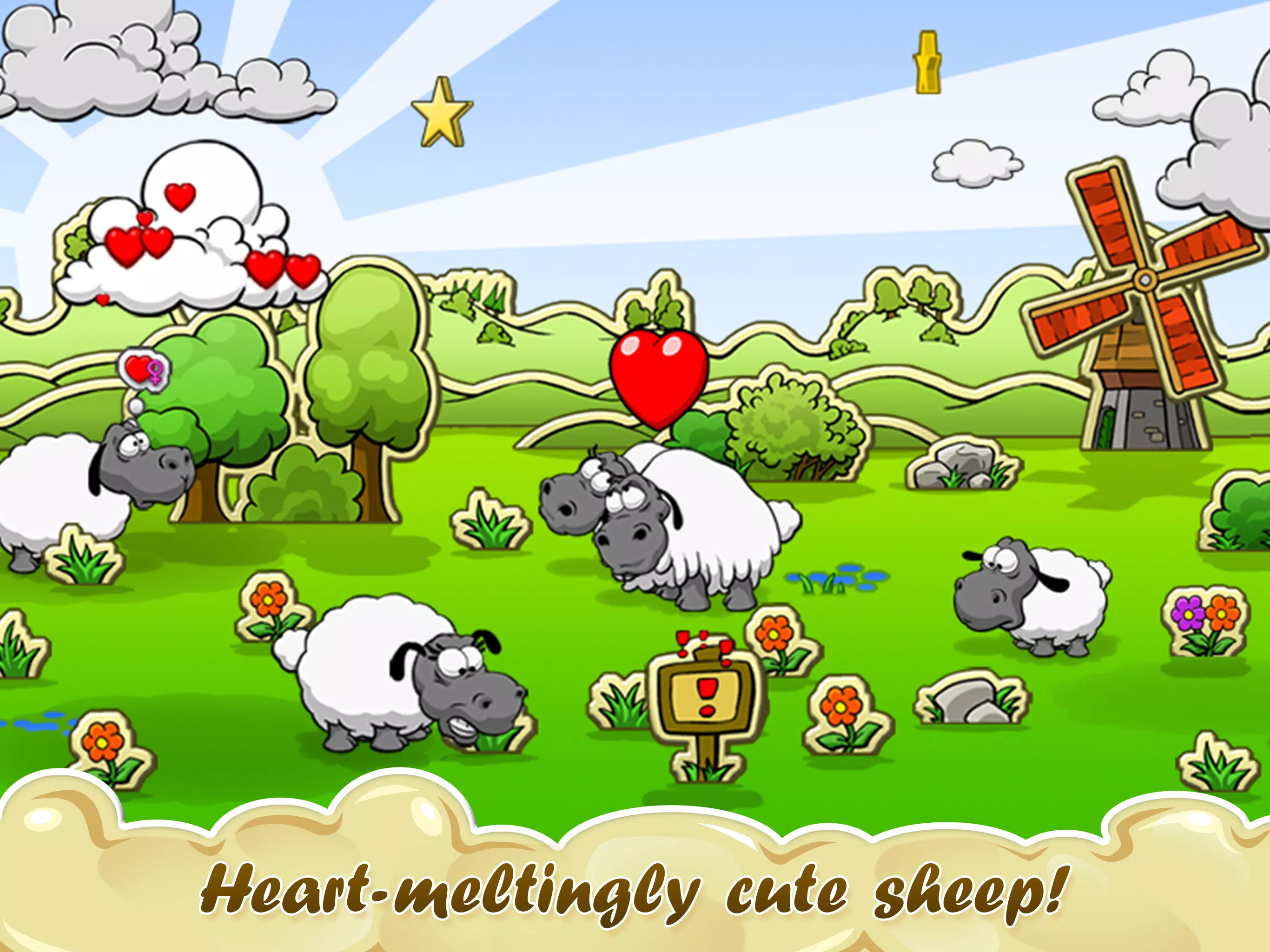 Clouds & Sheep - Cute Sheep