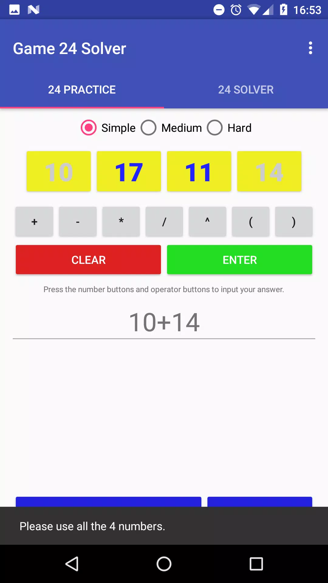 Math Game 24