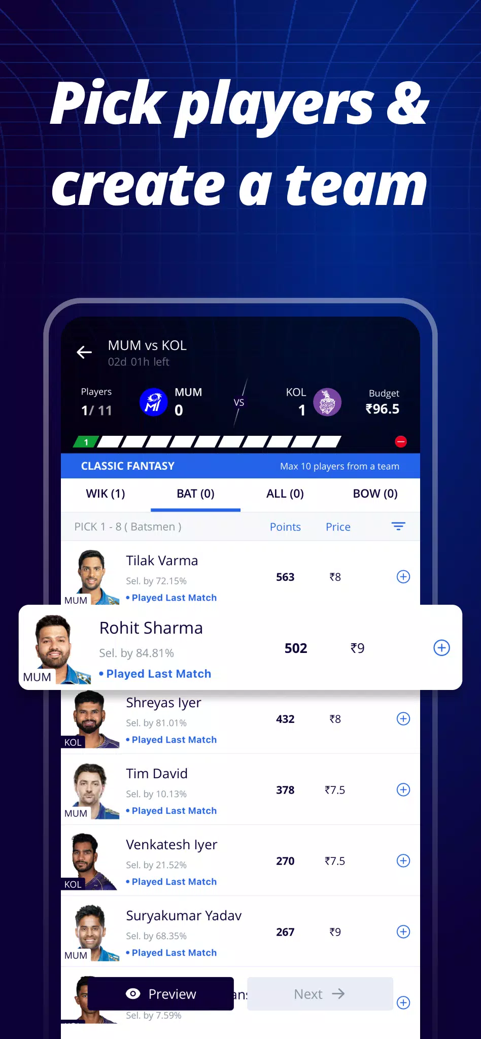 League11 - Sports Fantasy App