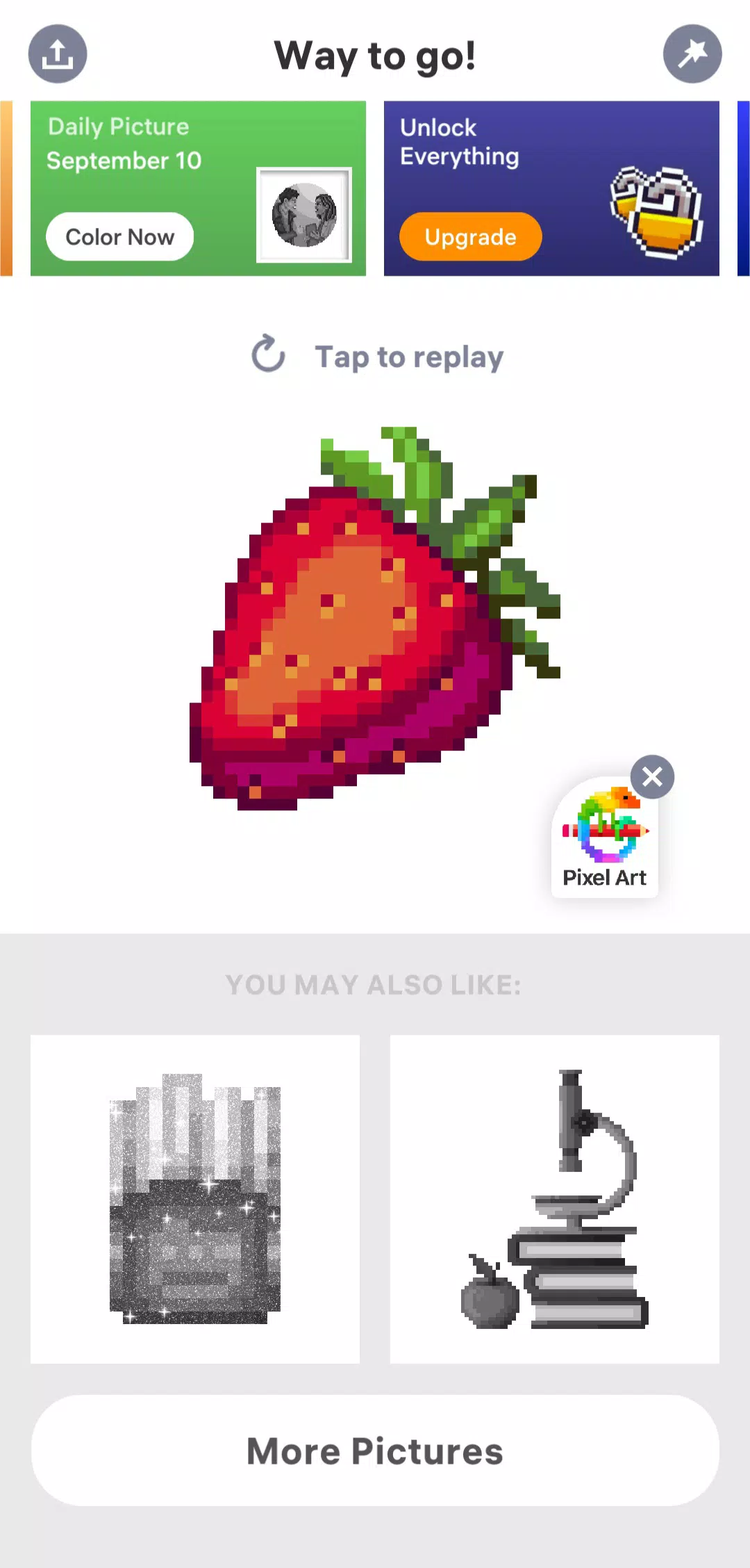 Pixel Art: Color by Number