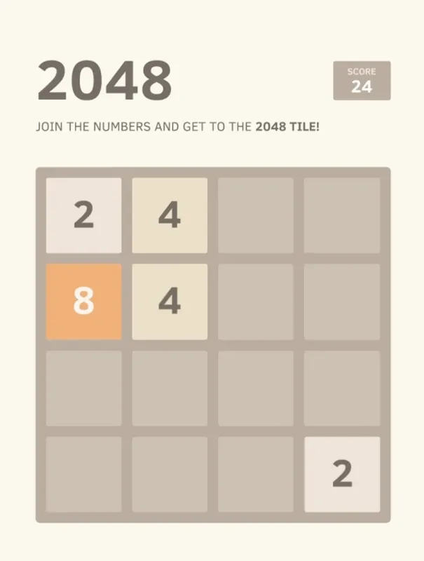 2048 Number Puzzle game