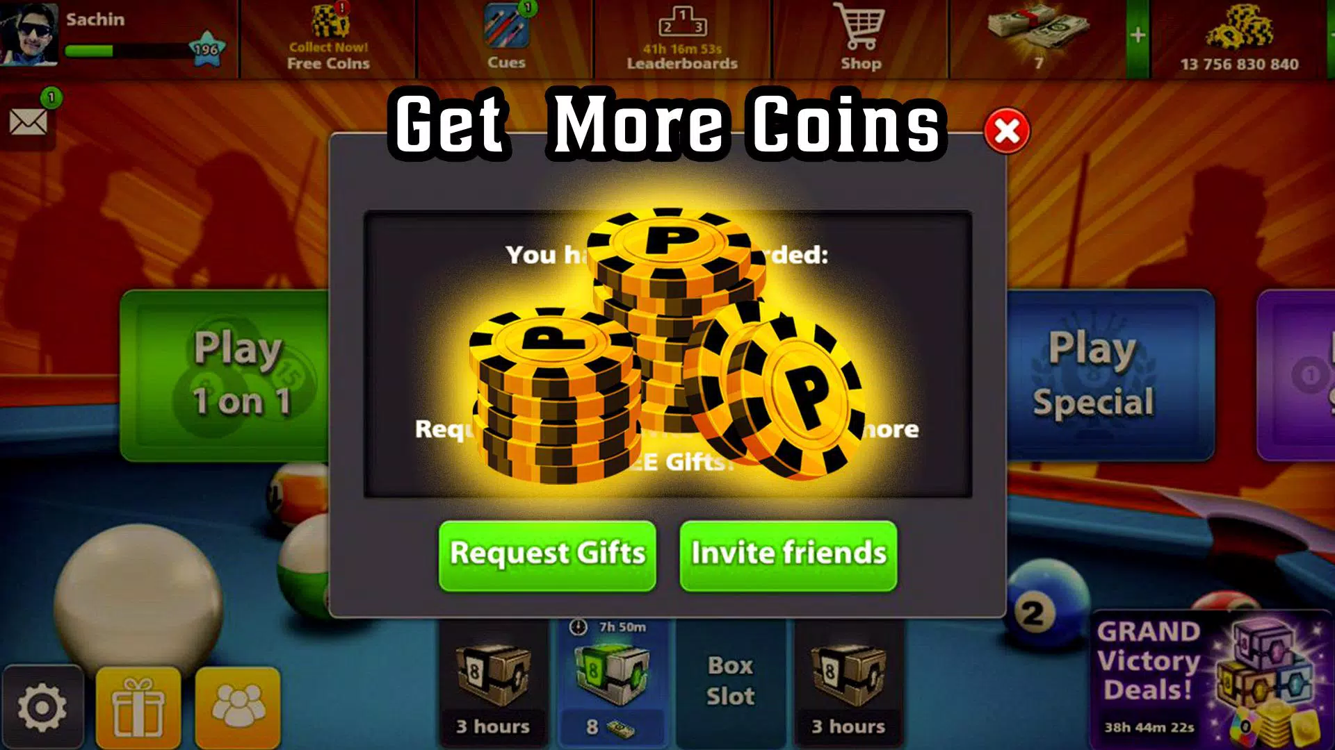 Unlimited coin for 8 ball pool walkthrough