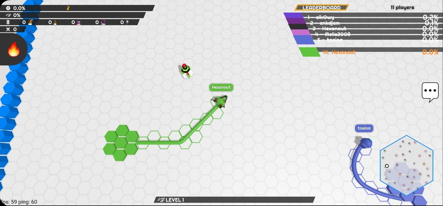 hexanaut.io : King of Snake Mod