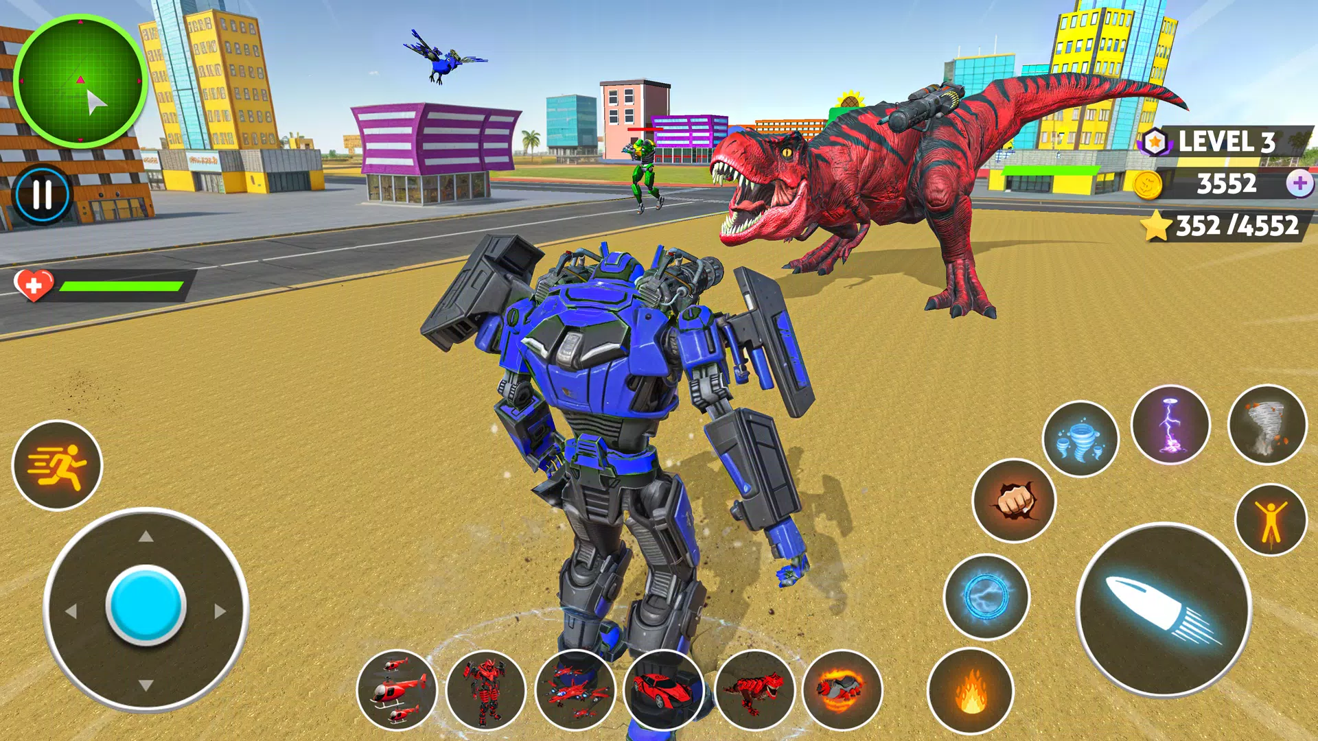 Dino Robot Transform Games